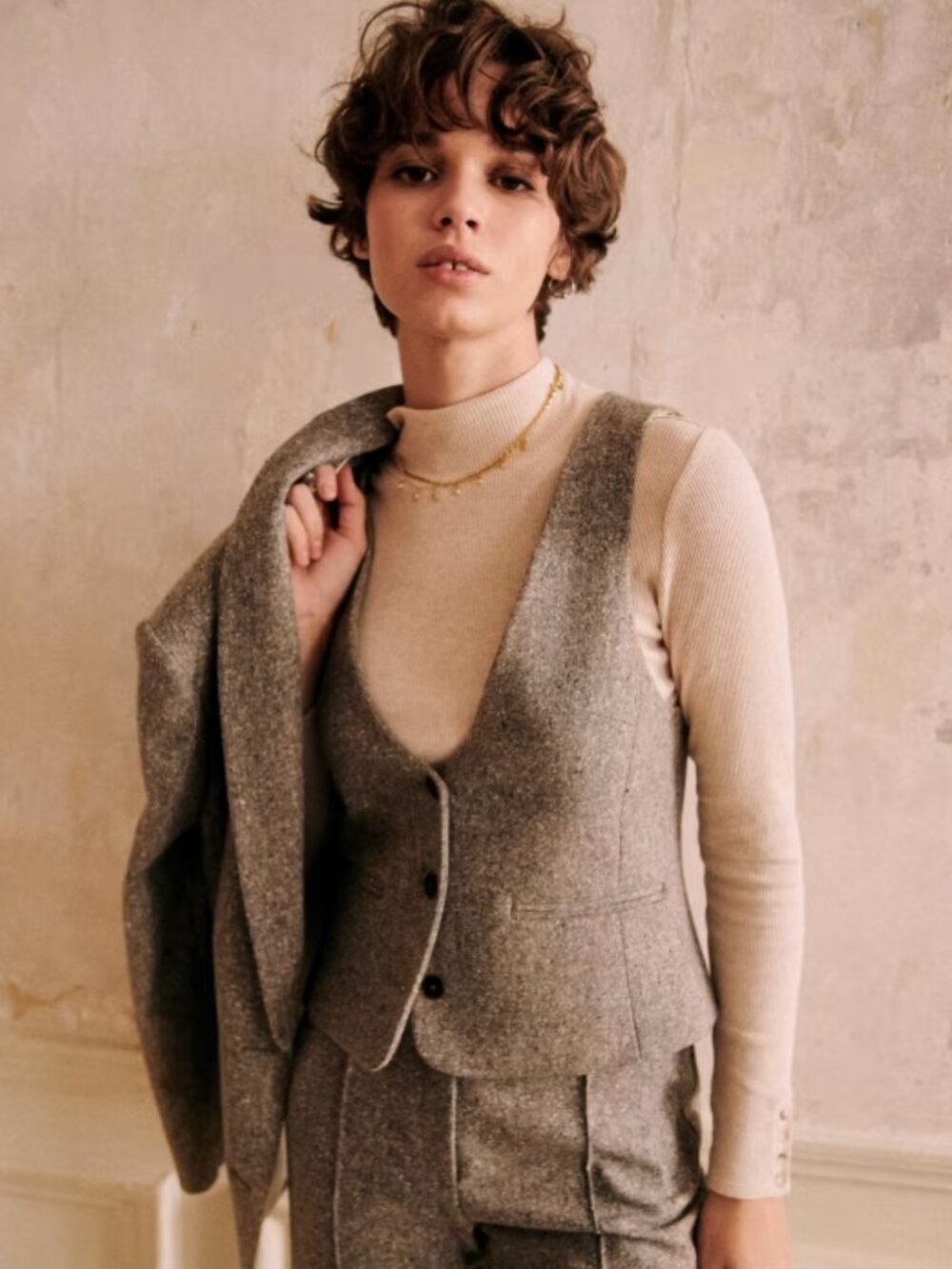 Sezane Sullivan Jacket - Taupe - US2 / FR34